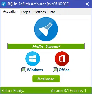 مجموعه فعال سازی های آفیس و ویندوز • ReBirth GUI 01Finalrev1