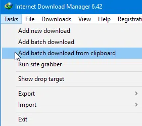 جالب ترین ترفند های Internet Download Manager • IDM Import batch download 7